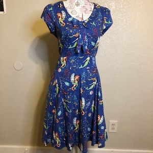 Mermaid print dress